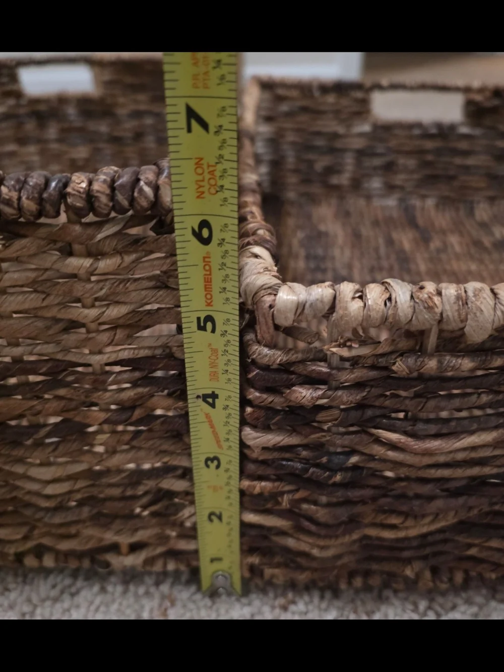 Woven Natural Seagrass Serving and Storage Trays - Brown